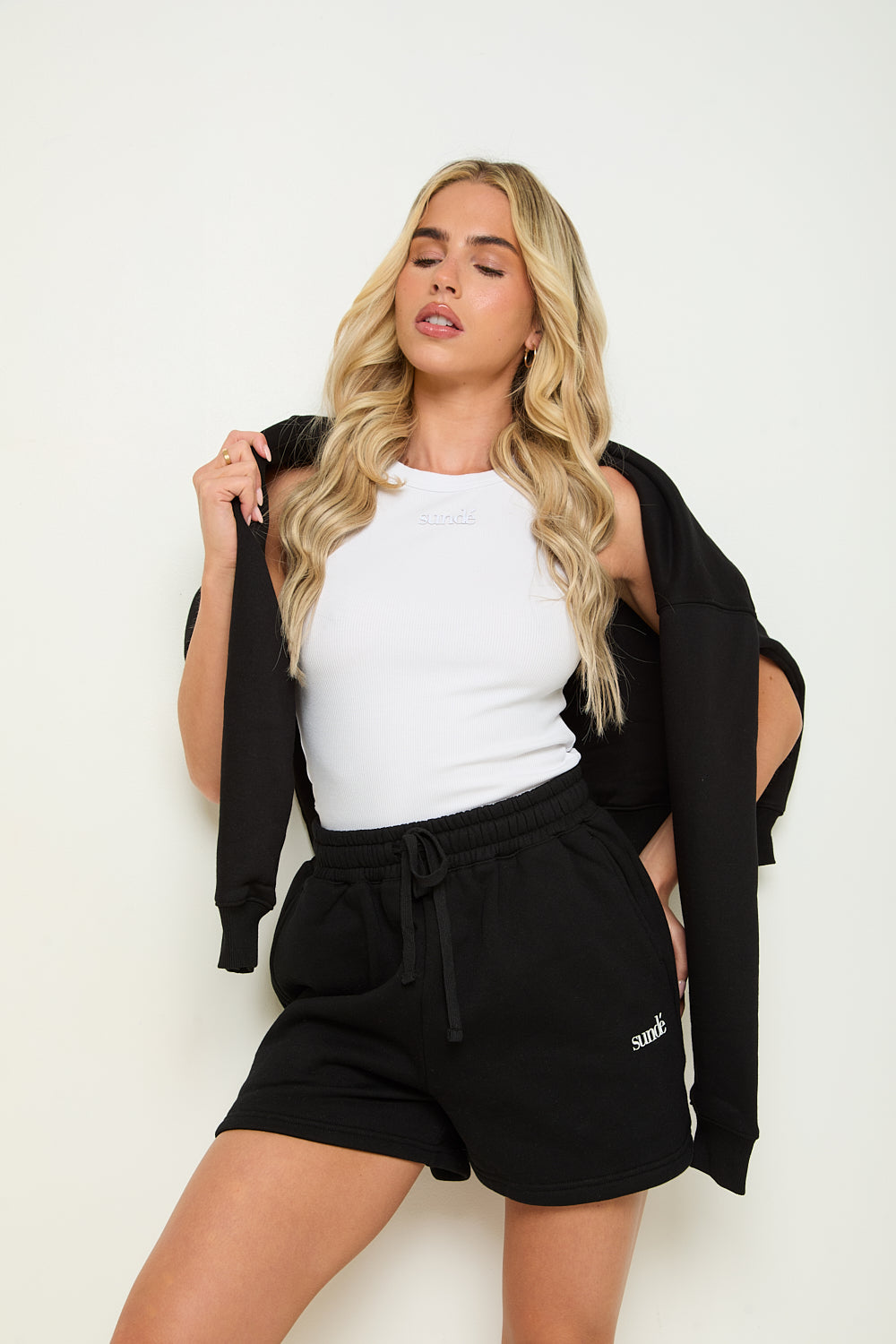 High Waisted Sweatshort - Black