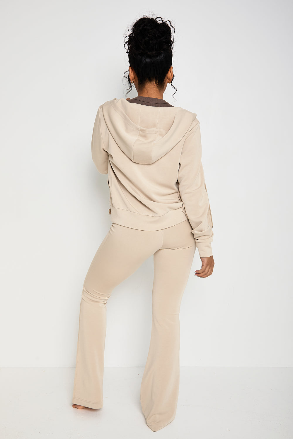 Lounge Zip Through Hoodie - Latte