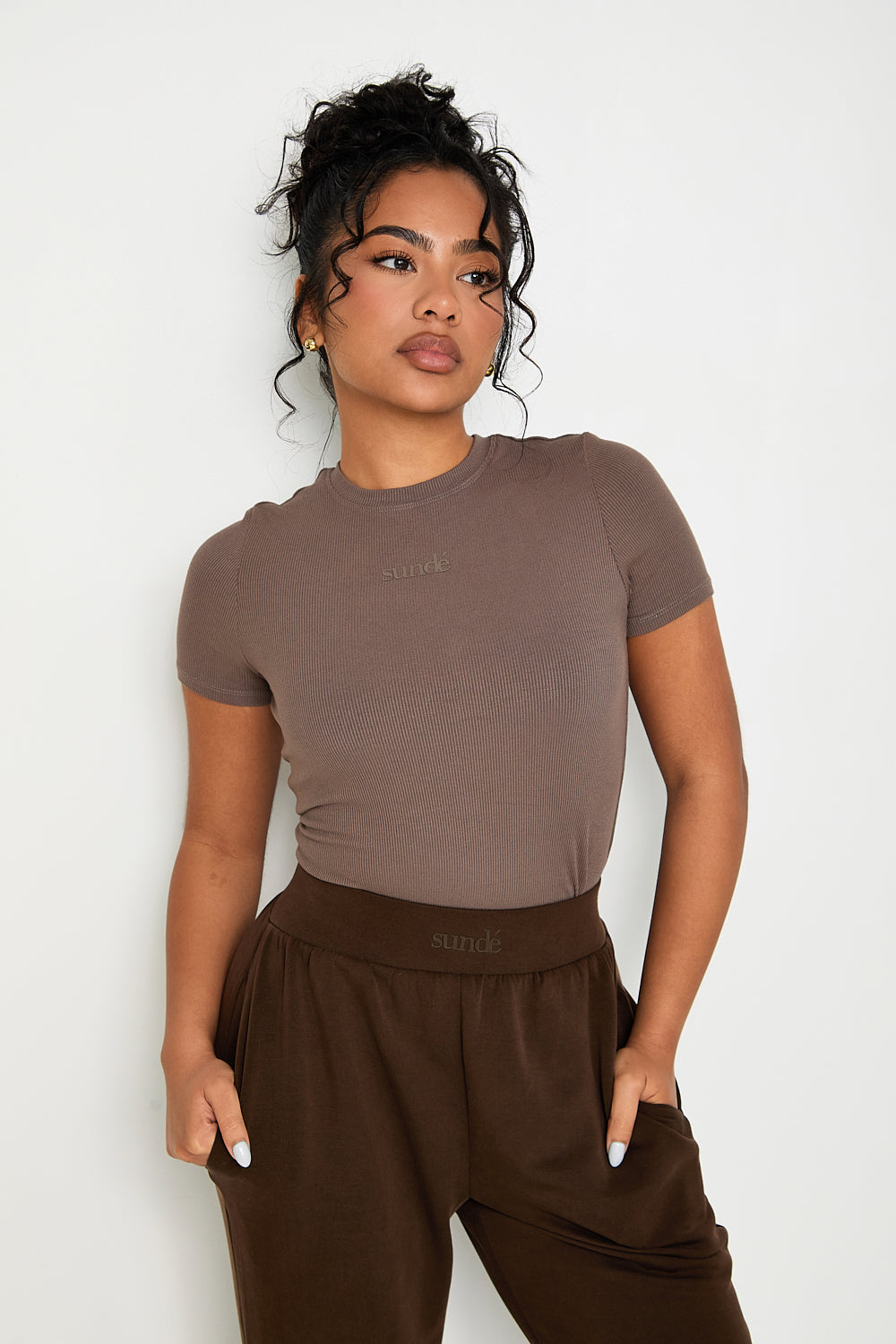 Ribbed T-Shirt - Mocha